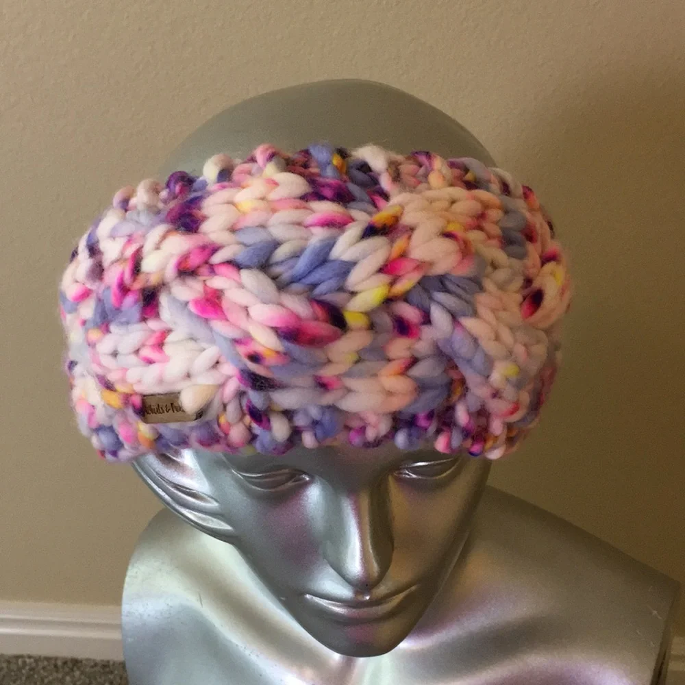 Hand Knit Women's Ear Warmer Headband Merino Wool